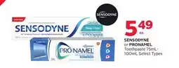 Rexall SENSODYNE or PRONAMEL Toothpaste offer