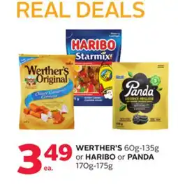 Rexall WERTHER'S 60g-135g or HARIBO or PANDA 170g-175g offer