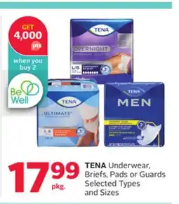 Rexall TENA Underwear, Briefs, Pads or Guards offer