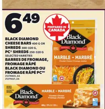 Independent City Market BLACK DIAMOND CHEESE BARS, 400 G OR SHREDS, 300-320 G PC SHREDS, 250-320 G offer