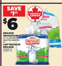 Independent City Market NEILSON TRUTASTE MILK 2%, 1% OR SKIM, 4 L offer