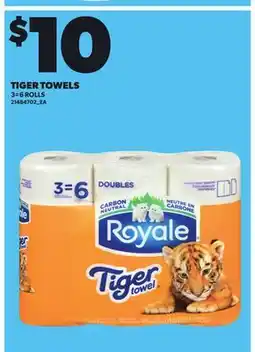 Independent City Market TIGER TOWELS, 3 = 6 ROLLS offer
