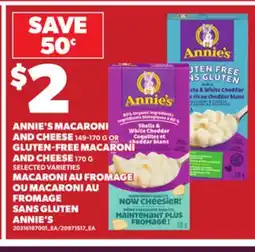 Independent City Market ANNIE'S MACARONI AND CHEESE, 149-170 G OR GLUTEN-FREE MACARONI AND CHEESE, 170 G offer