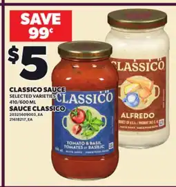 Independent City Market CLASSICO SAUCE, 410/600 ML offer