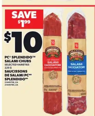 Independent City Market PC SPLENDIDO SALAMI CHUBS, 225 G offer