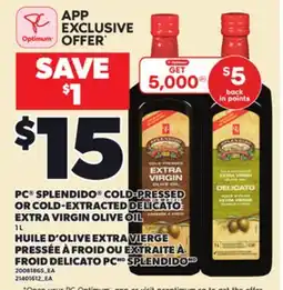 Independent City Market PC SPLENDIDO COLD-PRESSED OR COLD-EXTRACTED DELICATO EXTRA VIRGIN OLIVE OIL, 1 L offer