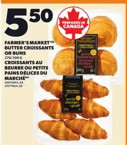 Independent City Market FARMER'S MARKET BUTTER CROISSANTS OR BUNS, 270/300 G offer