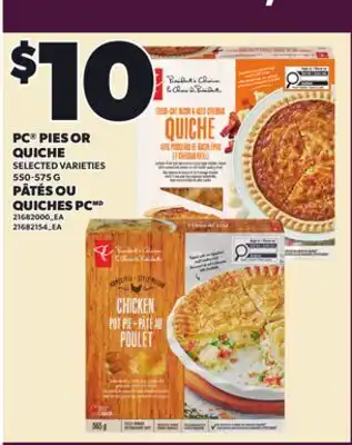 Independent City Market PC PIES OR QUICHE, 550-575 G offer