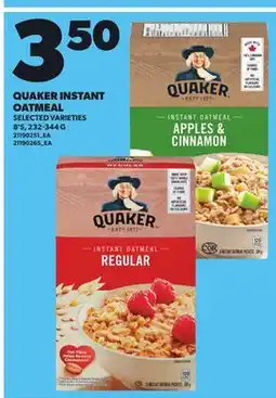 Independent City Market QUAKER INSTANT OATMEAL, 8'S, 232-344 G offer