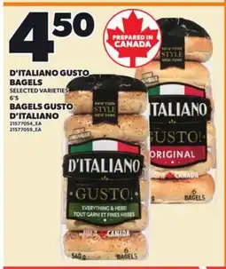 Independent City Market D'ITALIANO GUSTO BAGELS, 6'S offer