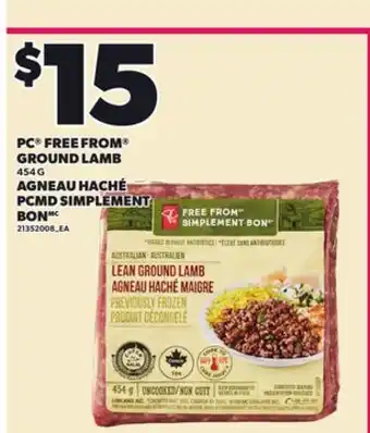 Independent City Market PC FREE FROM GROUND LAMB, 454 G offer
