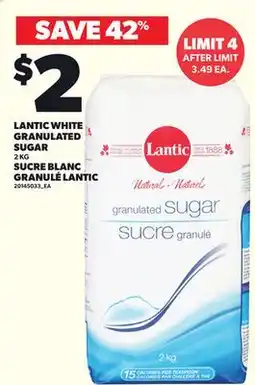 Independent City Market LANTIC WHITE GRANULATED SUGAR, 2 KG offer