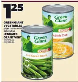 Independent City Market GREEN GIANT VEGETABLES, 341/398 ML offer