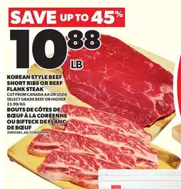 Independent City Market KOREAN STYLE BEEF SHORT RIBS OR BEEF FLANK STEAK offer