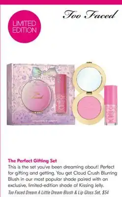 Shoppers Drug Mart Too Faced Dream A Little Dream Blush & Lip Gloss Set offer