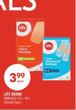 Shoppers Drug Mart LIFE BRAND BANDAGES offer