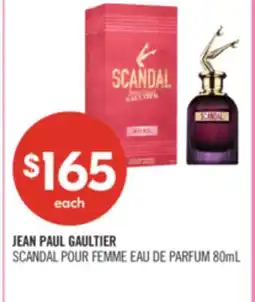 Shoppers Drug Mart JEAN PAUL GAULTIER SCANDAL POUR FEMME EAU DE PARFUM 80mL offer
