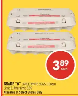 Shoppers Drug Mart GRADE A LARGE WHITE EGGS offer