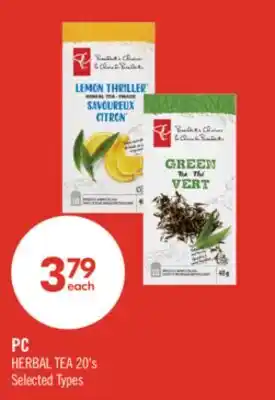 Shoppers Drug Mart PC HERBAL TEA offer