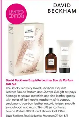 Shoppers Drug Mart David Beckham Exquisite Leather Fragrance Gift Set offer
