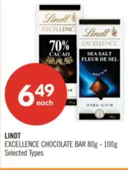 Shoppers Drug Mart LINDT EXCELLENCE CHOCOLATE BAR offer
