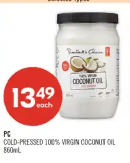 Shoppers Drug Mart PC COLD-PRESSED 100% VIRGIN COCONUT OIL offer