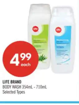Shoppers Drug Mart LIFE BRAND BODY WASH offer