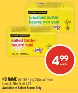 Shoppers Drug Mart NO NAME BUTTER offer