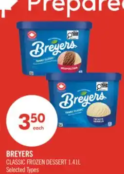 Shoppers Drug Mart BREYERS CLASSIC FROZEN DESSERT offer