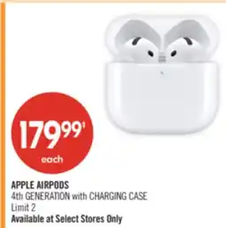 Shoppers Drug Mart APPLE AIRPODS 4th GENERATION with CHARGING CASE offer