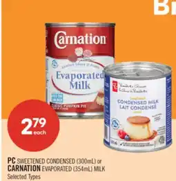 Shoppers Drug Mart PC SWEETENED CONDENSED (300mL) or CARNATION EVAPORATED (354mL) MILK offer