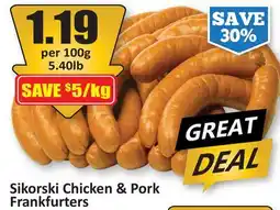 Starsky Sikorski Chicken & Pork Frankfurters offer