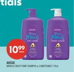 Shoppers Drug Mart AUSSIE MIRACLE MOIST PUMP SHAMPOO or CONDITIONER offer