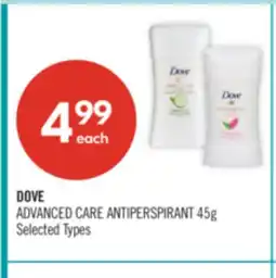 Shoppers Drug Mart DOVE ADVANCED CARE ANTIPERSPIRANT offer