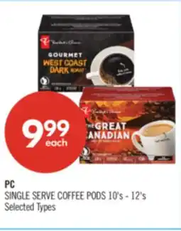 Shoppers Drug Mart PC SINGLE SERVE COFFEE PODS 10's - 12's offer