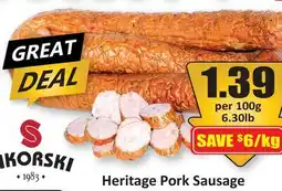 Starsky Heritage Pork Sausage offer