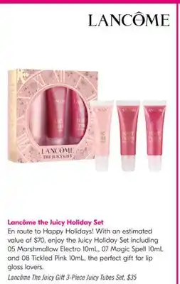 Shoppers Drug Mart Lancôme The Juicy Gift 3-Piece Juicy Tubes Set offer