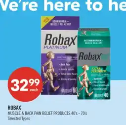 Shoppers Drug Mart ROBAX MUSCLE & BACK PAIN RELIEF PRODUCTS offer