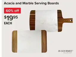 Linen Chest Acacia and Marble Serving Boards offer
