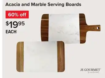 Linen Chest Acacia and Marble Serving Boards offer
