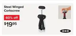 Linen Chest Steel Winged Corkscrew offer