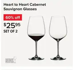Linen Chest Heart to Heart Cabernet Sauvignon Glasses offer