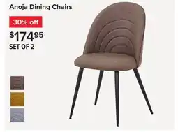 Linen Chest Anoja Dining Chairs offer