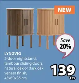 JYSK LYNGVIG 2-door nightstand offer