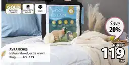 JYSK Avranches Natural duvet offer