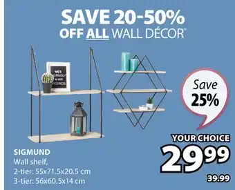 JYSK Sigmund Wall shelf offer