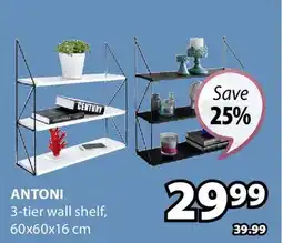JYSK ANTONI 3-tier wall shelf offer