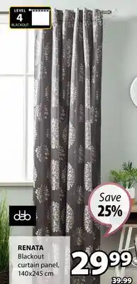 JYSK RENATA Blackout curtain panel offer