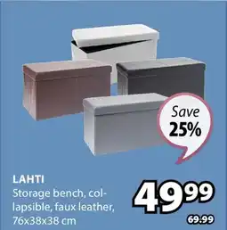 JYSK Lahti Storage bench offer