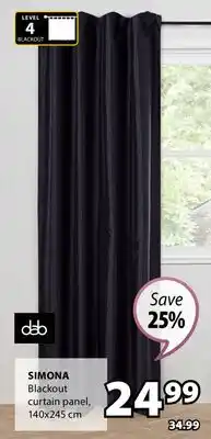 JYSK SIMONA Blackout curtain panel offer